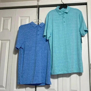 Champion mens active wear shirts set of 2 blue & green